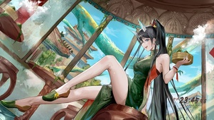 长腿旗袍美女