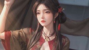 4K唯美古风汉服美女