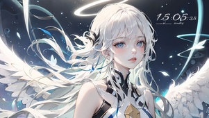 唯美光环天使少女