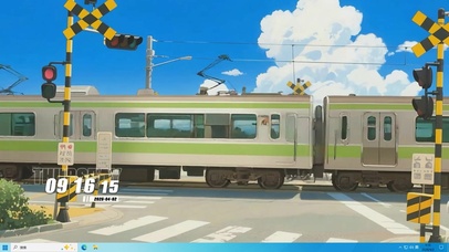 海景火车桌面主题