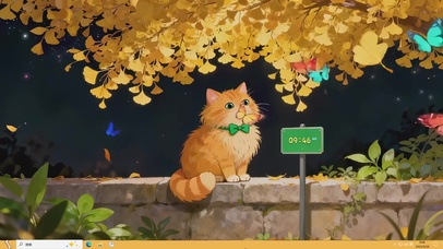 可爱打盹猫咪主题