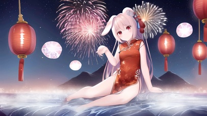 二次元 红灯笼少女