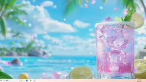 海景柠檬冰桌面主题