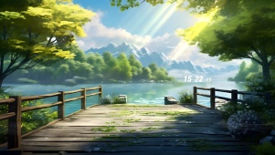 湖泊自然美景
