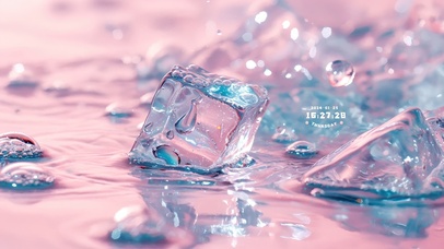 小清新水中冰块