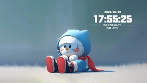 可爱的蓝胖子