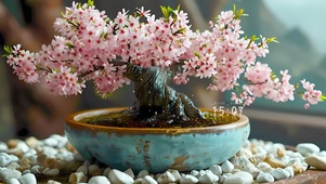 小清新樱花盆栽