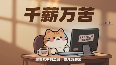 打工人趣味文字桌面