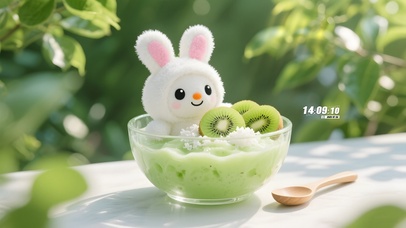 猕猴桃甜品小兔