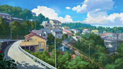 4K唯美治愈日系动漫城市