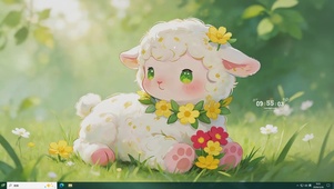 春天可爱小咩羊