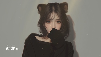可爱猫耳少女