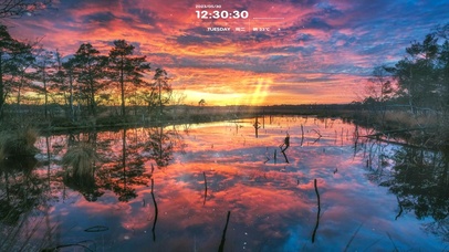 夕陽下的風景。