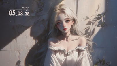 ‌恬夏白发女孩