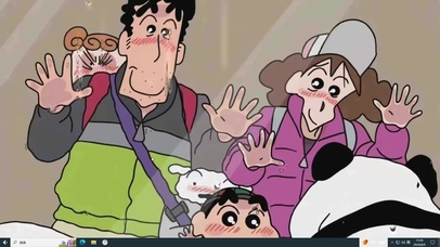 小新一家看熊猫  主题