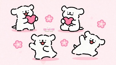 开心线条小狗桌面