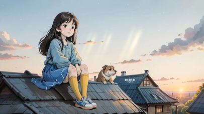 夕阳下的唯美风景