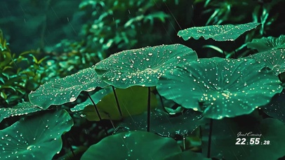 雨打荷叶