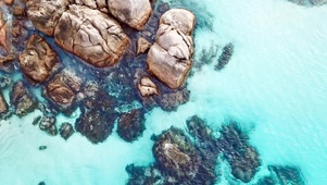 海边礁石 海浪声BGM