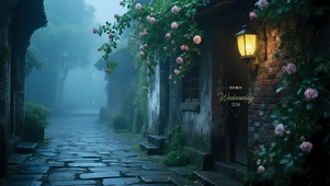 雨中小巷