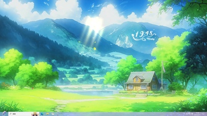 森林小屋护眼插画-桌面主题