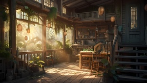 唯美治愈阳光小屋