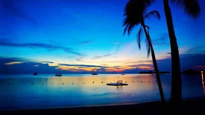 落日的海边晚霞