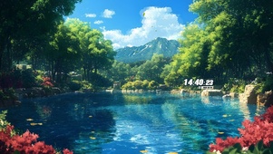 护眼山间小湖