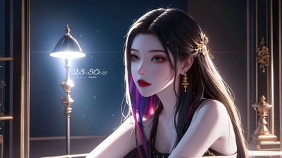 治愈古风长发女生