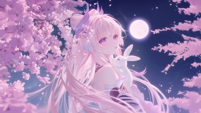 雪墨壁纸丨心海丨花好月圆丨