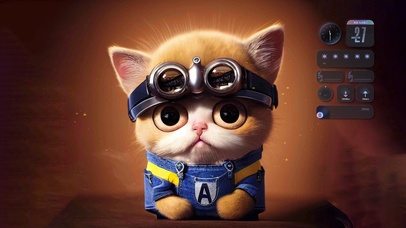 帅气可爱牛仔小猫咪