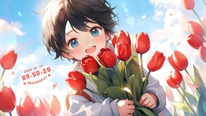 捧花小男孩