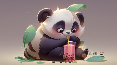 4k呆萌贪吃大熊猫	
