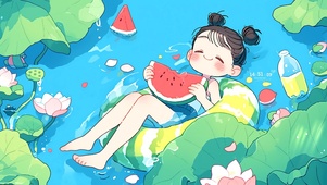 乘凉的女孩