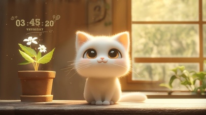 4K可爱呆萌猫咪