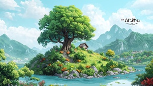 护眼 小岛