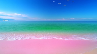 粉色海滩