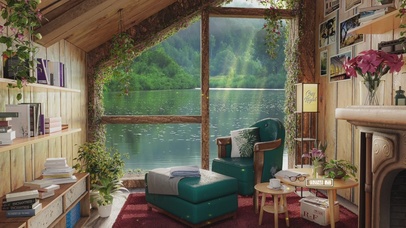 放松舒适春天的早晨