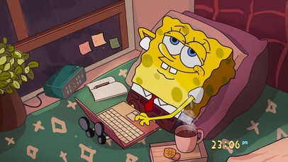 雨夜海绵宝宝房间