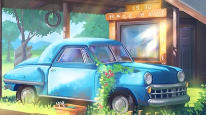 蓝色赛车漫画风