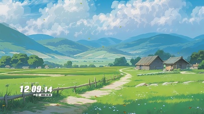 护眼蓝天白云房屋