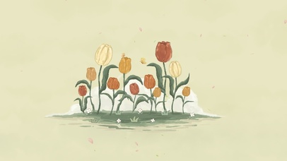 可爱治愈郁金香