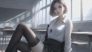 可爱学生风女孩
