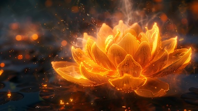 4K 火莲花 灿烂莲花