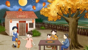 中秋节玩花灯