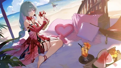 海边泳装少女-弗洛洛