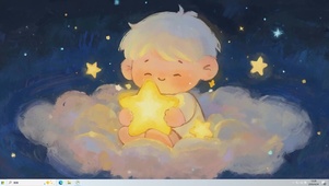 夜景男孩桌面主题