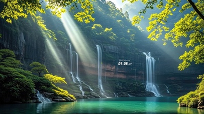 自然护眼山间光影