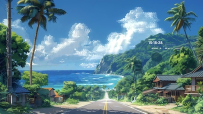 海边椰林小屋（护眼）