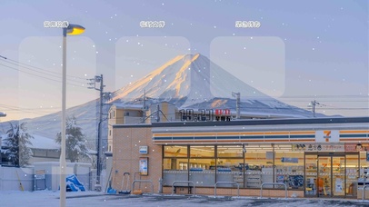 唯美治愈下雪的街道